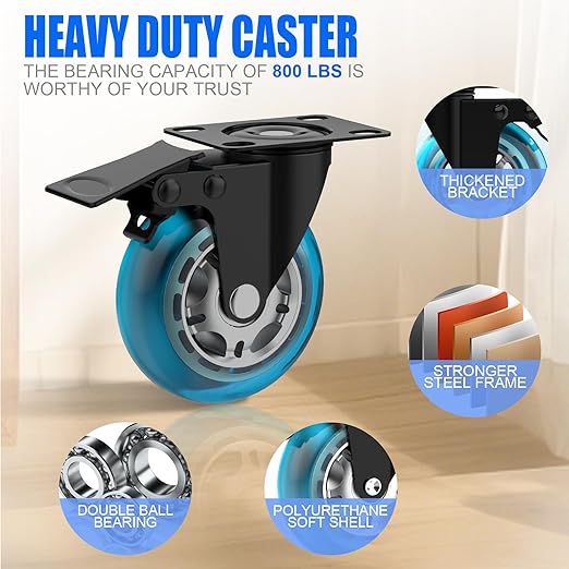 2 in Plate Caster Wheels - Image 4