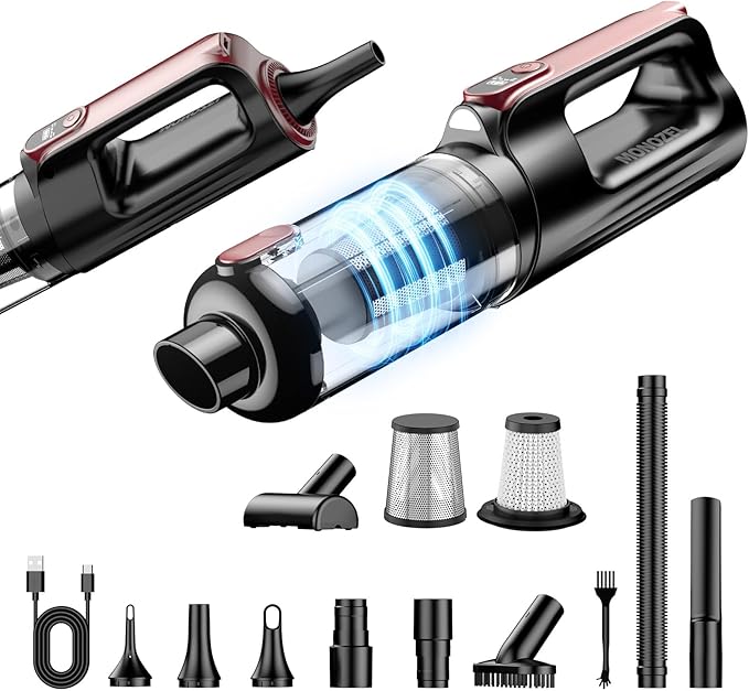 Handheld Vacuum Cleaner, 18000Pa 2 in 1 Cordless Car Vacuum Cleaner&Air Duster by MONOZEL