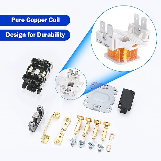 Dreyoo 4 Pcs 24V Coil 40A 2 Pole Air Conditioner Contactor, UL Certified HVAC - Image 5