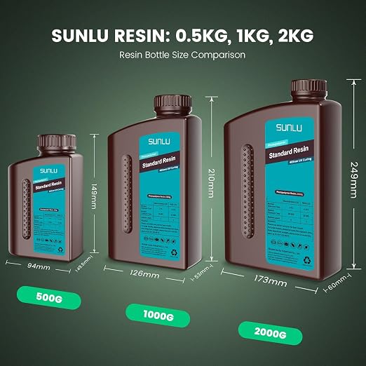 SUNLU 3D Printer Resin 2kg, Fast Curing Standard 3D Resin - Image 8
