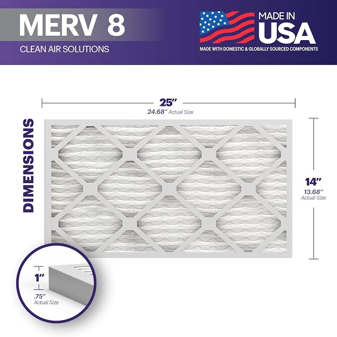 BNX TruFilter 14x24x1 Air Filter MERV 8 - Image 2