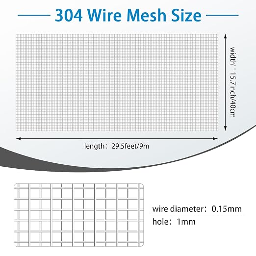 Landhoow 304 Stainless Steel Mesh Screen Wire Mesh Metal Mesh Screen Wire Mesh - Image 2