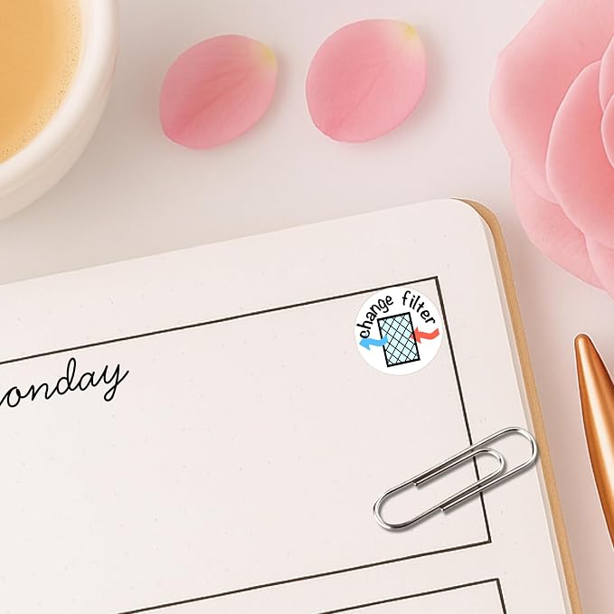 Change Filter Planner Stickers / 54 Fun Vinyl Stickers / AC Furnace HVAC - Image 4