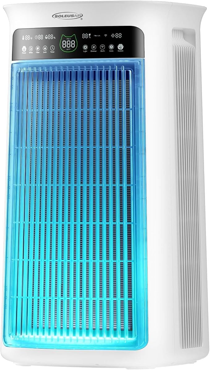 Air Purifier Large Room, True H13 HEPA Air Purifier by SoleusAir