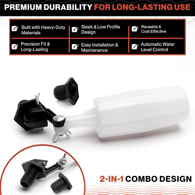 Swimables 3/8" and 1/2" Pool Auto Fill Float Valve Replacement | Includes - Image 3