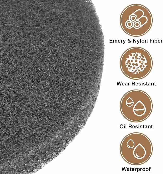 HARFINGTON 24pcs Scrubber Scouring Pads 800 Grits 4 Inch Drill Power Brush Hoop - Image 4