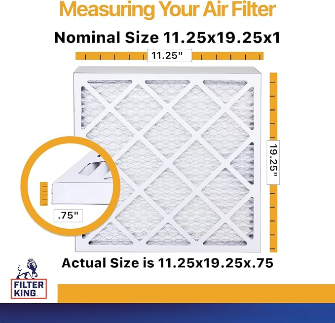 Filter King 11.25x19.25x1 Air Filter | 6-PACK | MERV 13 | HVAC Pleated AC - Image 2