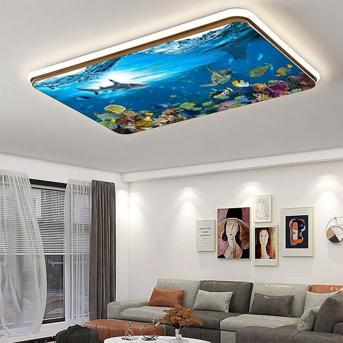 2 Pack Fluorescent Light Covers 4 X 2 Feet Underwater Paradise Magnetic Light - Image 6
