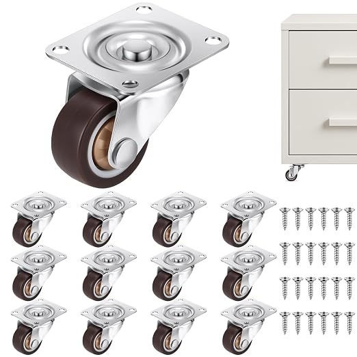 Maitys 12 Pcs 1" Swivel Profile Casters Wheels by Maitys