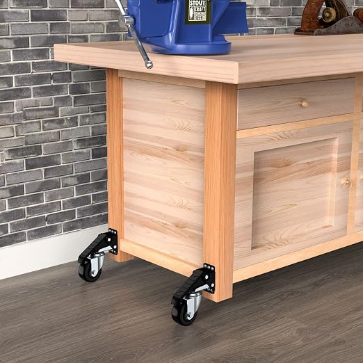 SOLEJAZZ Workbench Casters Wheels 920Lbs Retractable Casters Set of 4 Heavy - Image 6