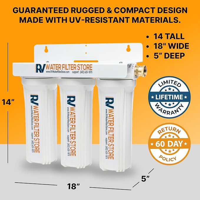 Enhanced RV Water Filter System – Triple Canister Filtration - Image 3