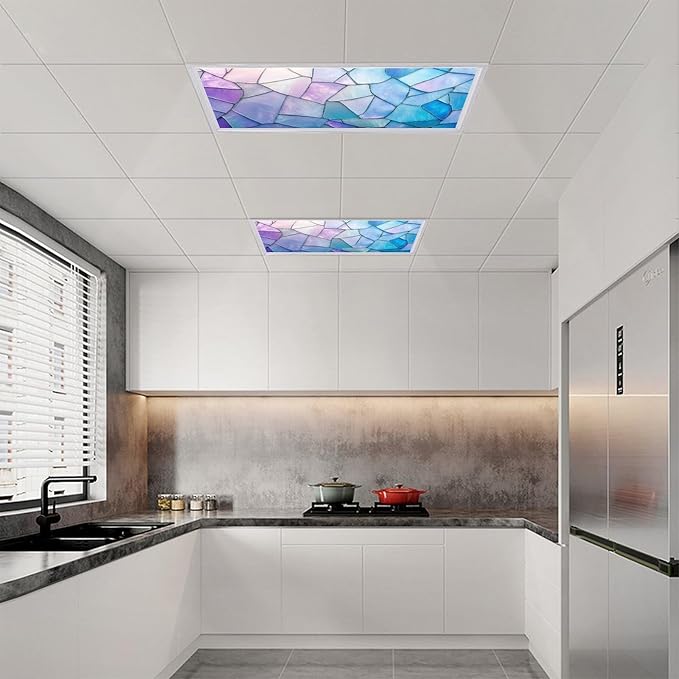 2 Pack Fluorescent Light Covers Color Irregular Pattern 4 X 2 Feet Magnetic - Image 8