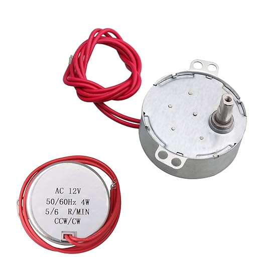 Mxfans Electric Synchronous Gear Motor 12V AC 5-6RPM CW/CCW 4W Oscillating Fan by Mxfans
