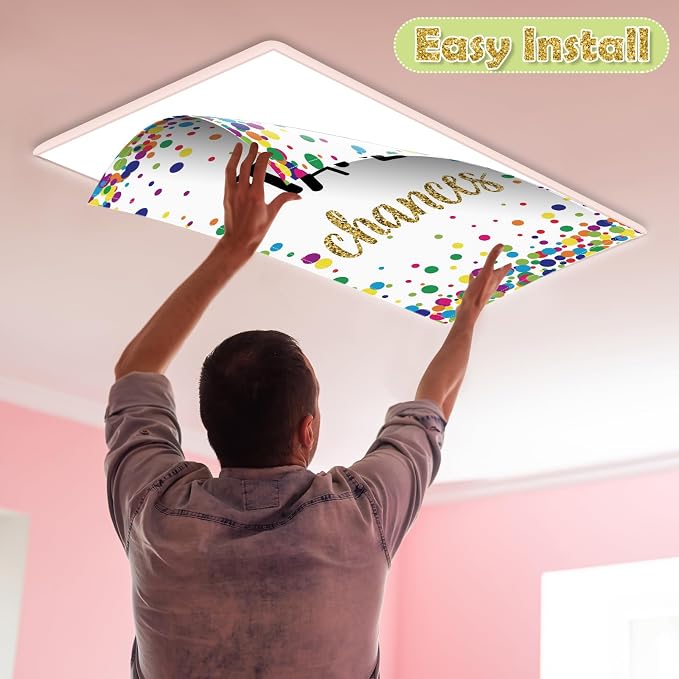 6Pcs Fluorescent Light Covers for Classroom Ceiling Lights, 4 x 2 Feet - Image 4