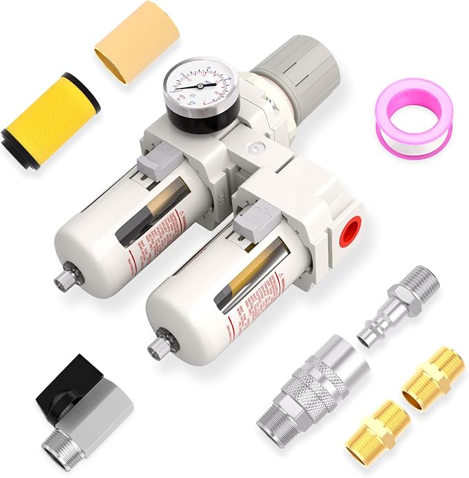 3/8" NPT Air Drying System, Double Air Filters by MEANLINMEASURE