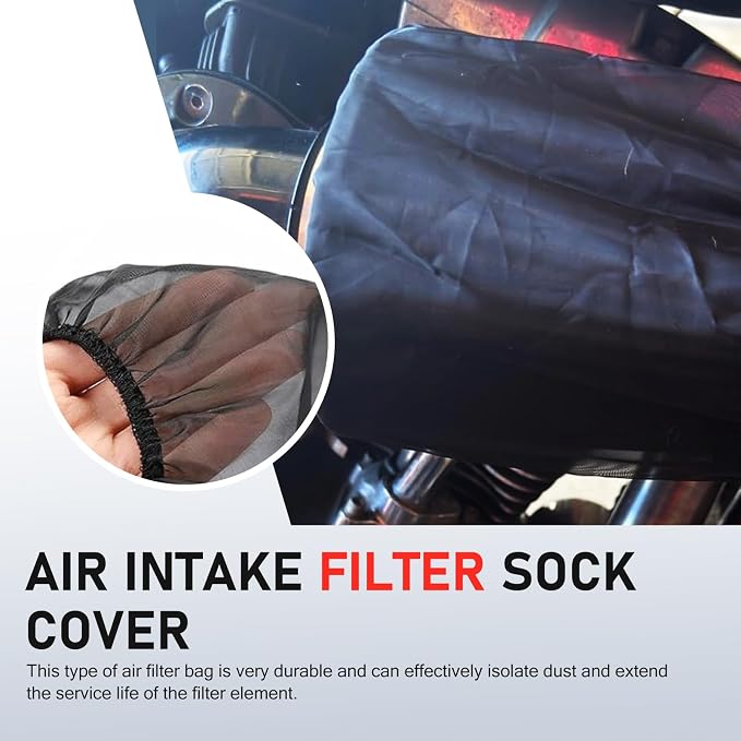 Air Filter Cover, Thickened Car Cold Air Intake Filter Dust Sock Cover - Image 7
