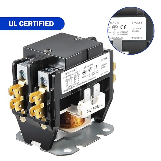 Dreyoo 4 Pcs 24V Coil 40A 2 Pole Air Conditioner Contactor, UL Certified HVAC - Image 4
