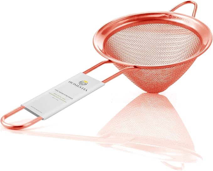 Homestia Fine Mesh Strainer for Kitchen, 304 Stainless Steel Cocktail Sieve by Homestia