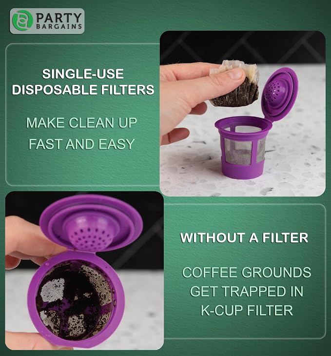 PARTY BARGAINS 600 Compact White Coffee Filter Liners – Disposable, Compatible - Image 7