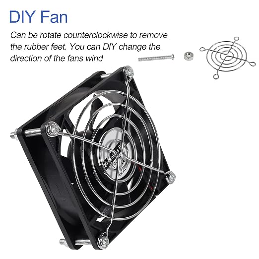 UMLIFE 2PACK DC 80mm USB Fan 5V 8025 Dual Ball Bearing Brushless Cooling - Image 5