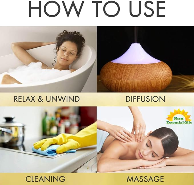 Sun Essential Oils - Cinnamon Bark Essential Oil (16 oz) for Diffuser, Aromatherapy Massage, Skin & Hair, Fragrance for Candle, Soap & Lotion Making at Home