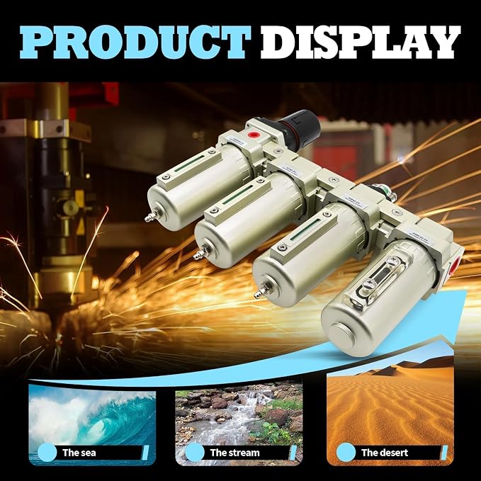 1/2" & 3/4" NPT Industrial Grade 4 Stage Gas Drying System, Coalescing Filter - Image 5