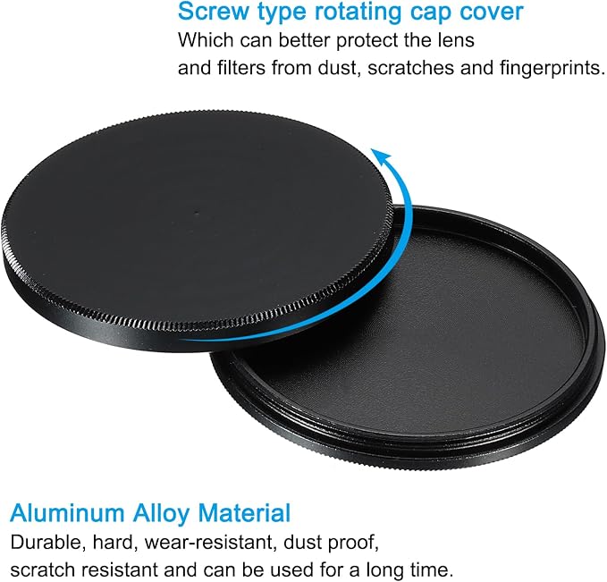 PATIKIL 46mm Lens Cap, Camera Lens Cap Cover Universal Lens Filter Stack Cap - Image 4
