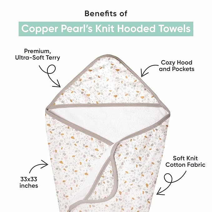 Copper Pearl Hooded Bath Towels Premium Knit/Terry Cloth Baby Towels with Hood, Pockets, and Cool Designs - Great to Gift and Make Bath Time Fun - Baby Bath Towel, Diesel