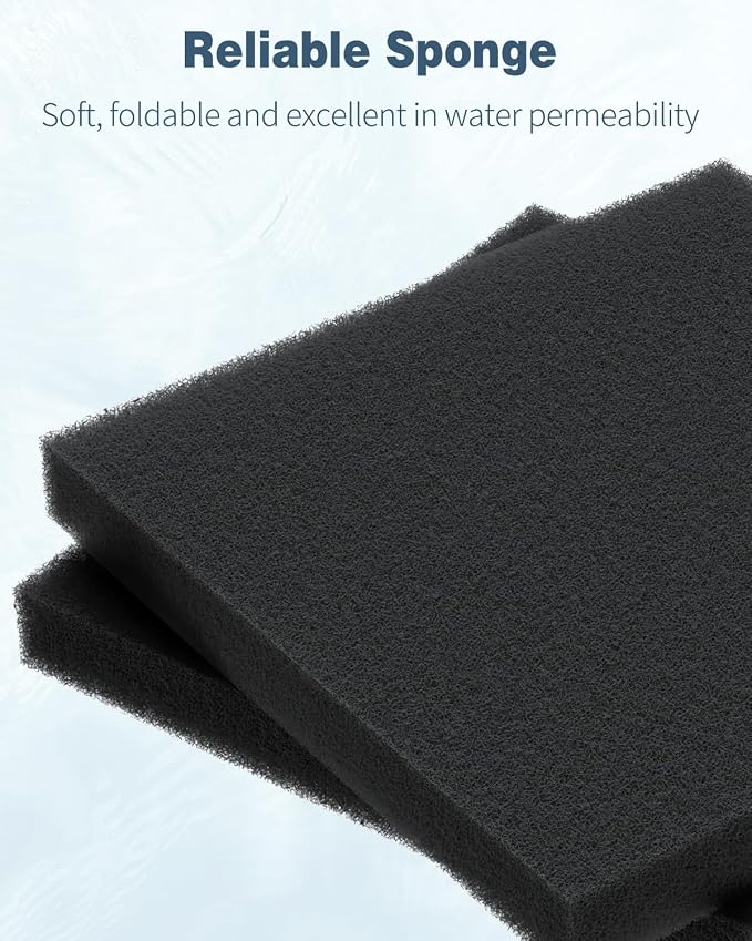 Pawfly 9" L x 9" W Aquarium Filter Media Sponge Aquarium Filter Media Pad - Image 3