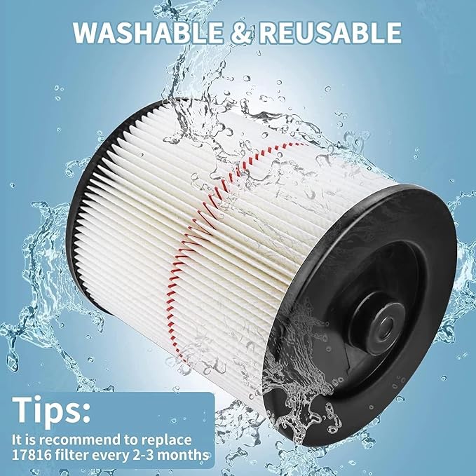 2 Pack - Cartridge Filter for Craftsman 9-17816 17816 Vacuum Filter General - Image 4