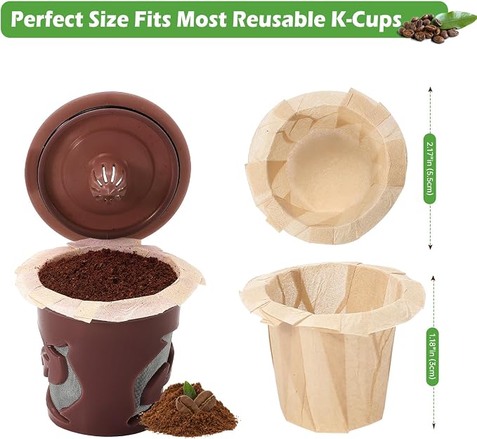 Aussen Disposable Coffee Paper Filters Replacement Kerig Filter Fit All Keurig - Image 5