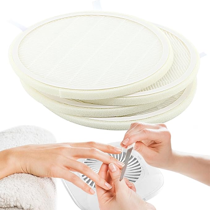 4 Pack Nail Dust Collector Replacement Filter by Xiaokeis