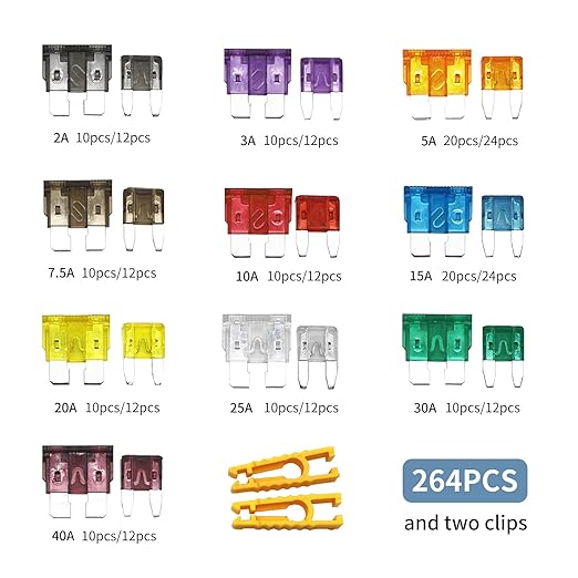 ZIPCCI 266 Pcs - Car Fuses Assortment Kit, Mini & Standard Automotive Fuses - - Image 2