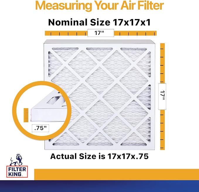 Filter King 17x17x1 Air Filter | 4-PACK | MERV 13 HVAC Pleated A/C Furnace - Image 2