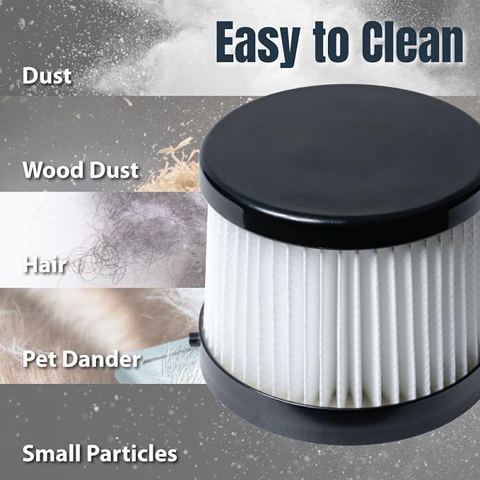 POWERTEC DCV5011H HEPA Filters for DeWalt DCV501HB 20V Cordless Handheld Vacuum - Image 4