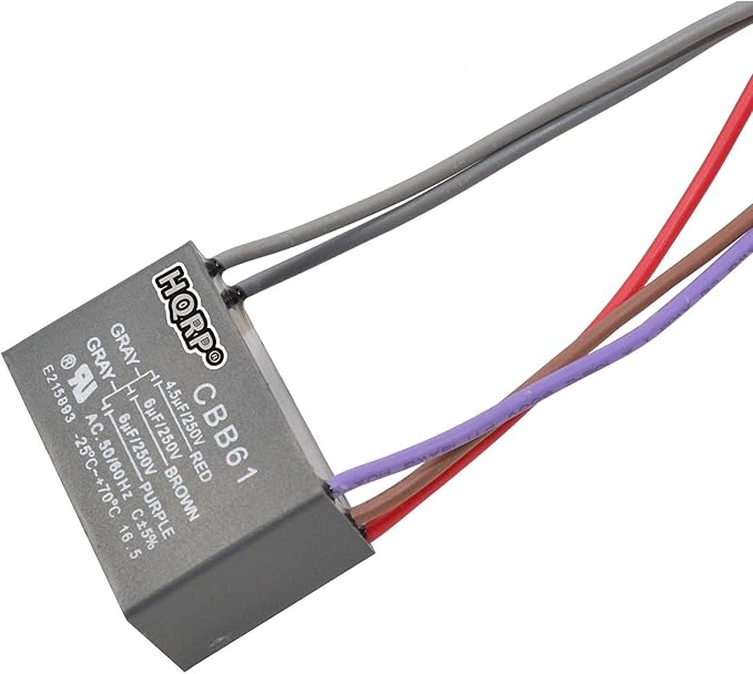 HQRP Capacitor Compatible with Hampton Bay Ceiling Fan CBB61 4.5uf+6uf+6uf by HQRP