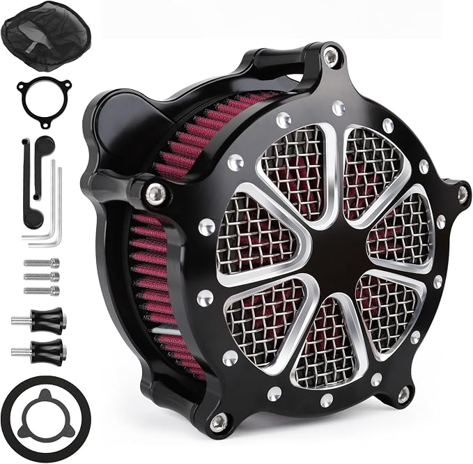 Harley M8 Air Filter, High-Flow Air Filter compatible by kekykm