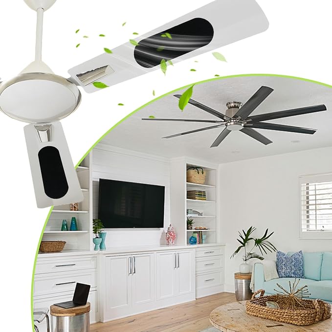 10pcs Ceiling Fan Filters for Blades, Ceiling Fan Air Purification Component - Image 6