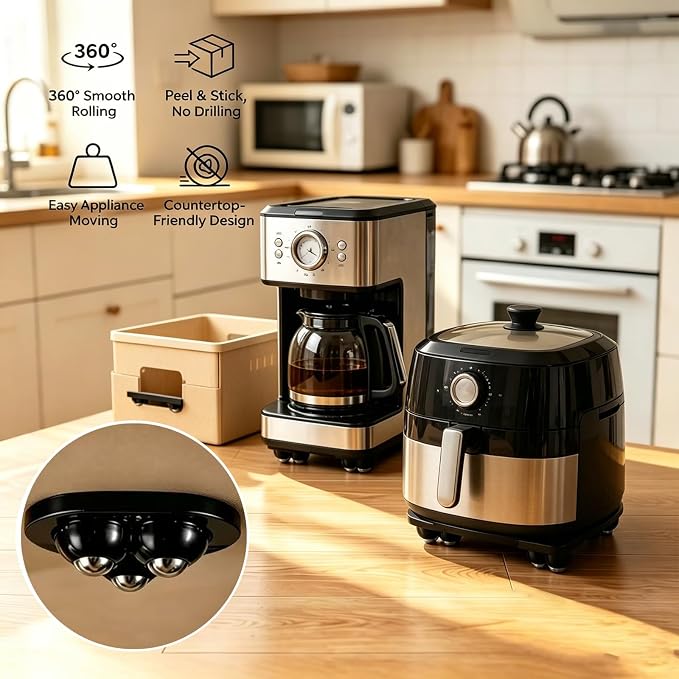 Self Adhesive Caster Wheels 4-Pack - Image 4