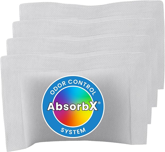 iTouchless Official AbsorbX Trash Can Odor Filters 4-Pack, Stops Garbage Smells by iTouchless