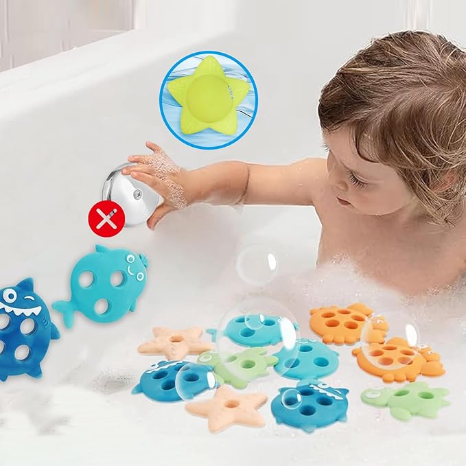 Silicone Bathtub Overflow Drain Cover,Soak Drain Cover Plug with Suction Cups,Essential for Soaking Ladies, Soak Bathtub Overflow Drain Cover,Raise The Water Level