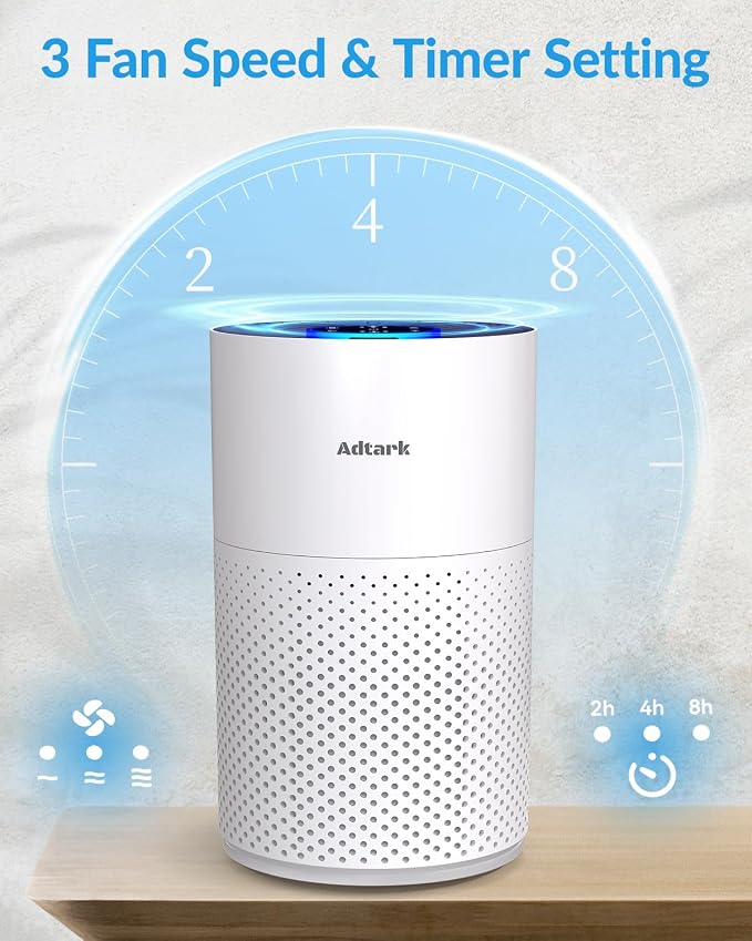 2 Pack Air Purifiers for Home Bedroom, ADTARK Air Cleaner - Image 6