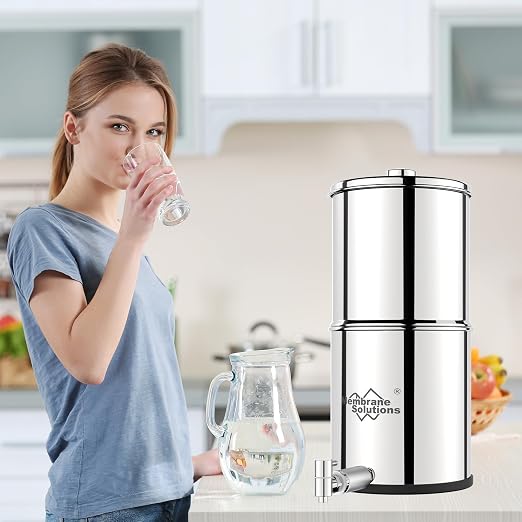 Membrane Solutions UV Countertop Water Filtration System, Stainless Steel 2.25G - Image 5