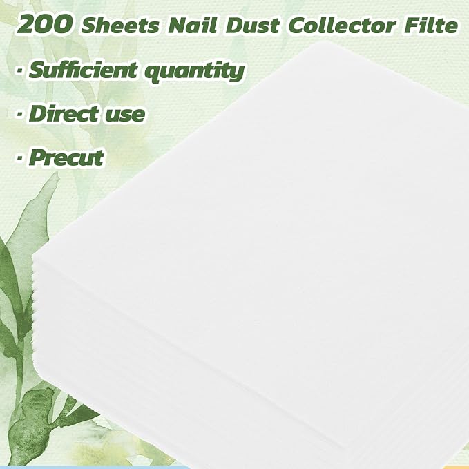 900 Sheets Nail Dust Collector Filter Paper, Disposable Dust Collector Sheet - Image 3