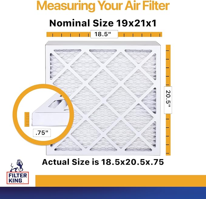 Filter King 19x21x1 Air Filter | 6-PACK | MERV 13 HVAC Pleated A/C Furnace - Image 2