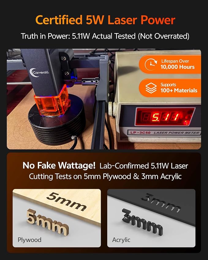 Laser Engraver, Carverall K15 Pro 5W Laser Engraving Machine - Image 5