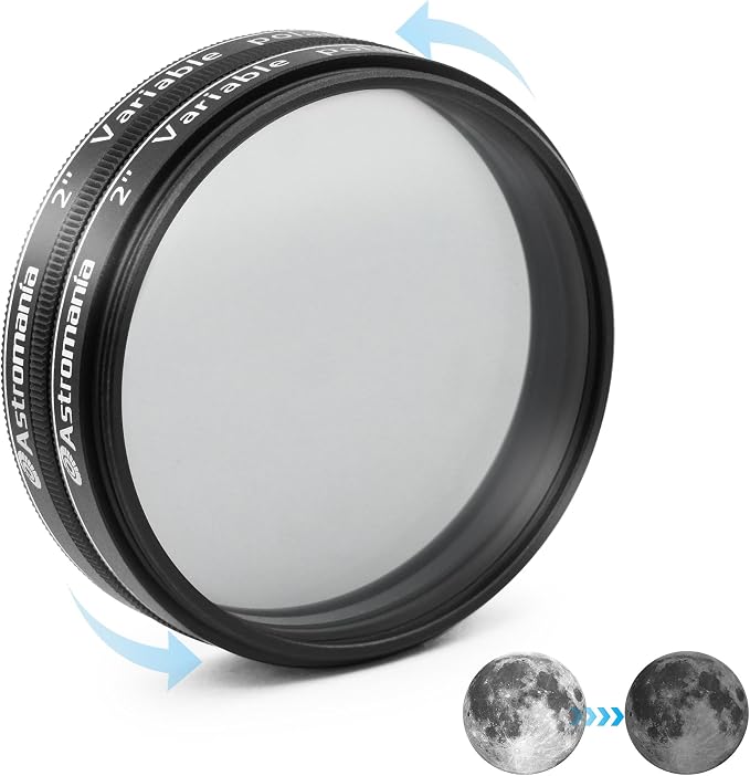 Astromania Telescope Filter, 2 Inch Variable Grey Polarizing Filter, Variable by AstromaniaOptics