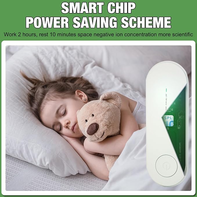2Pcs Air Purifier Plug In No Filter Replacement, Silent Filterless Design/360° - Image 3
