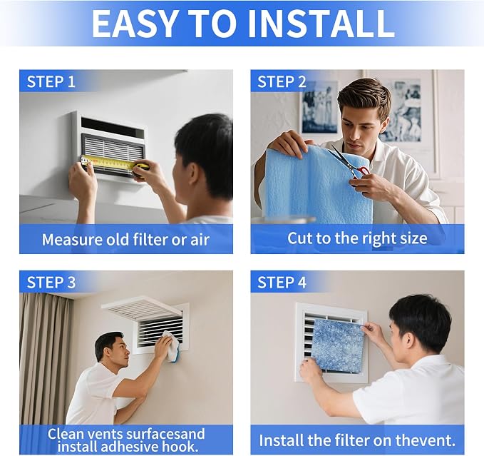Air Vent Filters, MERV 8 Reusable 3-Layer Air Vent Filter - Image 2