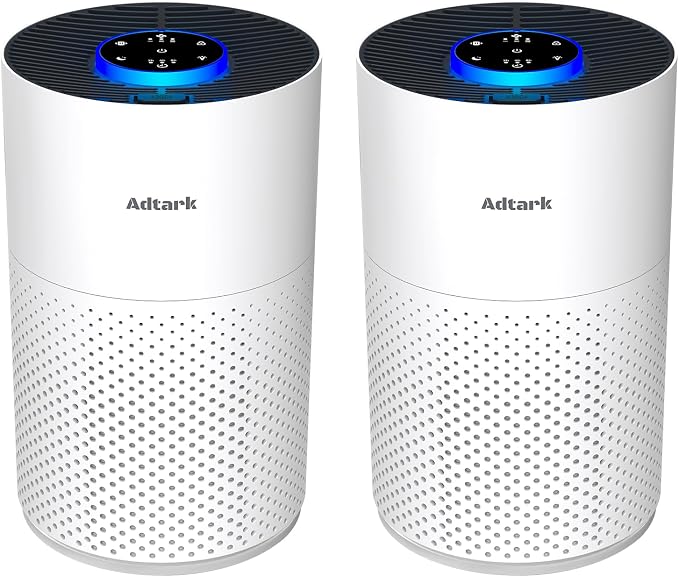 2 Pack Air Purifiers for Home Bedroom, ADTARK Air Cleaner by ADTARK